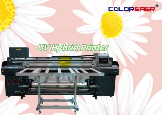 1.8m 6ft largeur rouleau à rouleau et imprimante hybride UV à plat couleur multicolore