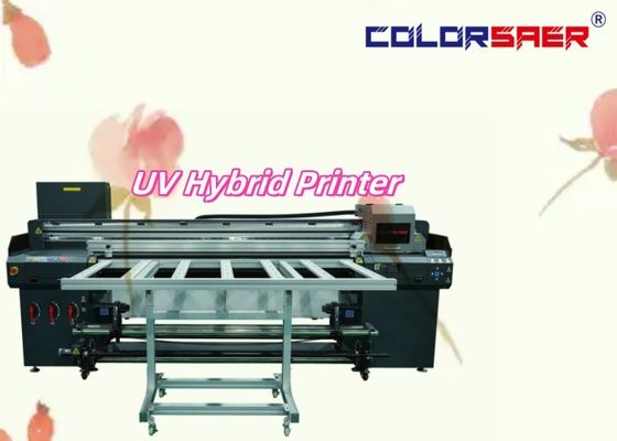 Machine automatique d'impression UV de niveau industriel à plateau et à rouleau à rouleau