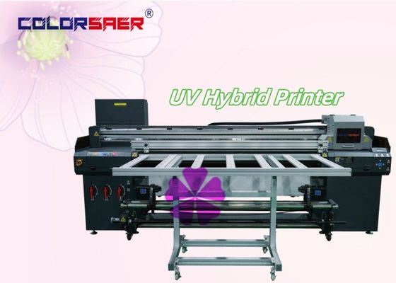 Imprimante hybride à jet d'encre UV numérique Impression de taille 1,8 m avec impression de rouleau à rouleau et de forme irrégulière