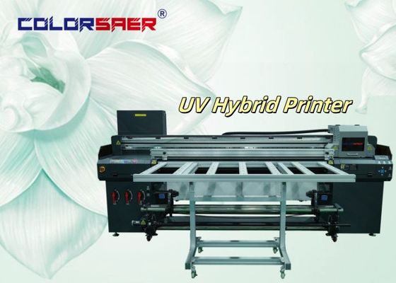 1Imprimante hybride à jet d'encre UV numérique de 0,8 m de largeur et 3/4 de largeur pour l'impression en rouleau à rouleau et en forme irrégulière