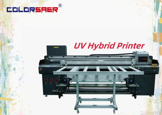 1Imprimante hybride à jet d'encre UV numérique de 0,8 m de largeur et 3/4 de largeur pour l'impression en rouleau à rouleau et en forme irrégulière