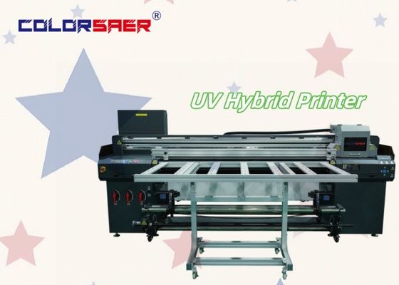 Imprimante hybride UV à plat rouleau à rouleau pour l'impression d'affiches publicitaires, de décorations électroniques et de matériaux artisanaux
