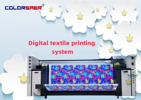 Machine d'impression textile à sublimation à jet d'encre numérique de 2 m avec unité de chauffage à fixation Système d'impression tout en un