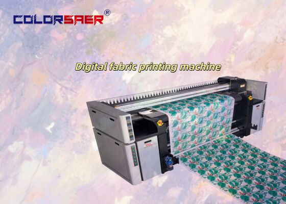 Nouvelle machine d'impression par sublimation SAER de 2000 mm de largeur d'impression avec têtes d'impression Epson i3200 et système d'impression textile automatique rouleau à rouleau