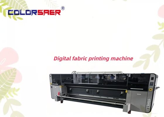 Imprimante de tissus de grande taille de 3200 mm avec chauffage machine en ligne pour le coton et les matériaux en polyester Système d'impression textile