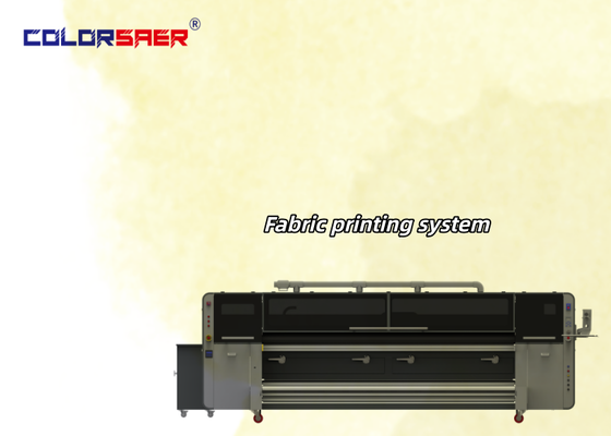SAER Roll to roll Inkjet Textile Printing System with Far Infrared Heater Digital Fabric Plotter for Cotton and Polyester