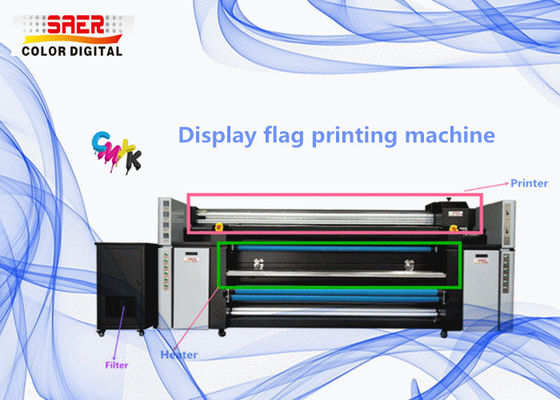 CMYK montre la machine 1440dpi d'impression de tissus de jet d'encre de drapeau