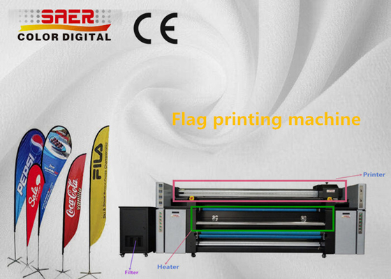 Double offre continue d'encre du traceur 3.5KW de tissu d'impression de tissus de CMYK