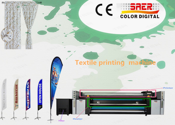 Machine d'impression multicolore de tissu de Digital de drapeau de plage avec l'encre de colorant