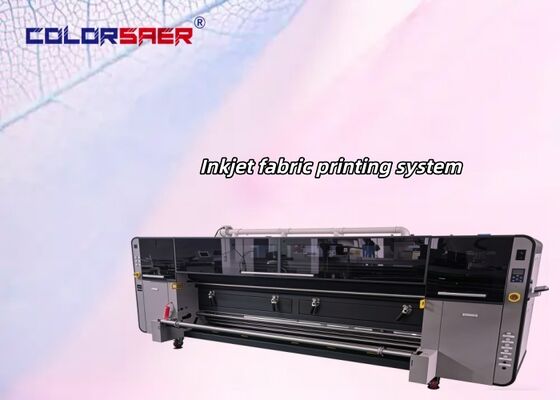 SAER COLOR Longue Durée de Vie Imprimante Numérique Grand Format Largeur d'Impression 3200mm Machine d'Impression Automatique sur Textile Rouleau à Rouleau